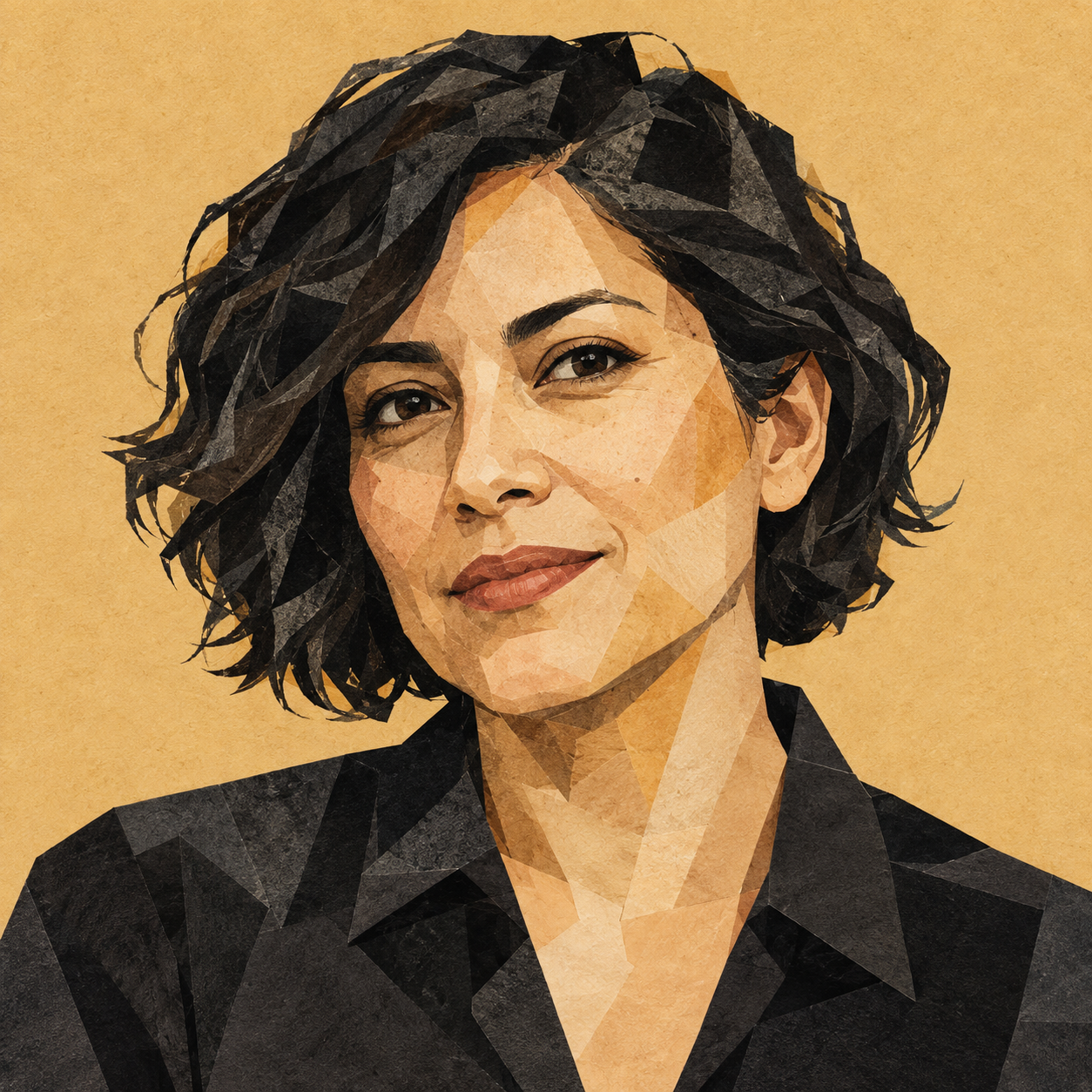Retrato ilustrado de demostración